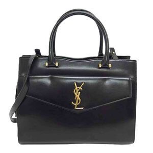 SAINT LAURENT Uptown Shoulder Bag Black GNR